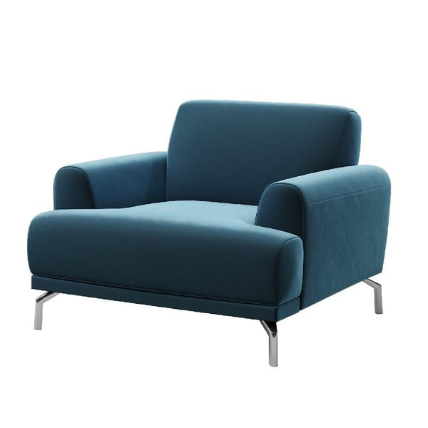 Modré zamatovo kreslo MESONICA Puzo-image-2