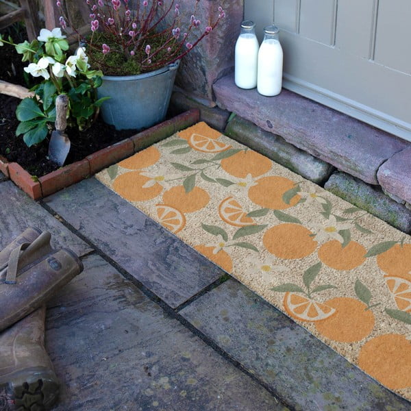 Rohožka z kokosového vlákna 40x120 cm Orange – Artsy Doormats-image-2