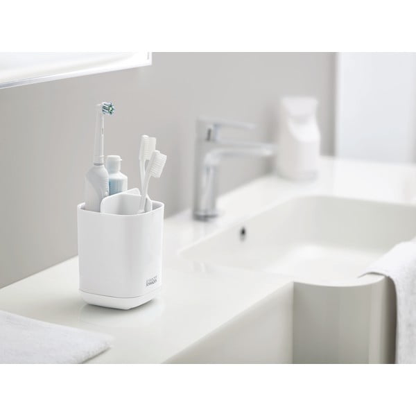 Biely stojan na zubné kefky Joseph Joseph EasyStore-image-1