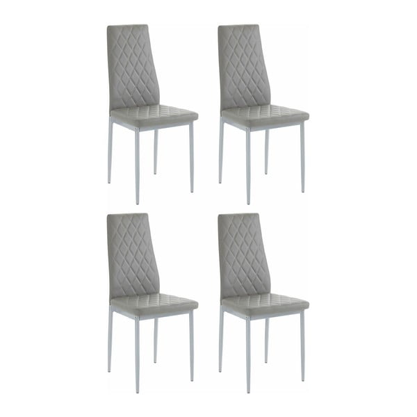 Sada 4 sivých stoličiek Støraa Barak