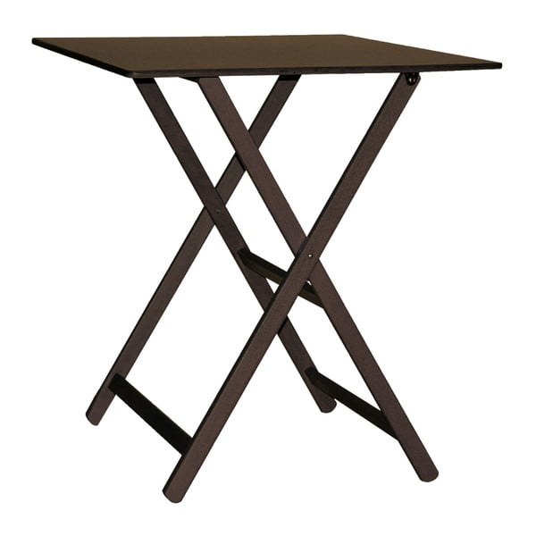 Tmavohnedý drevený skladací stôl Valdomo Maison, 60 × 80 cm