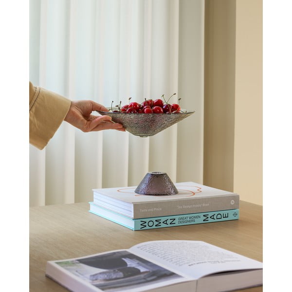 Zeleno-hnedá sklenená misa na ovocie ø 15 cm Bonbon – Hübsch-image-1