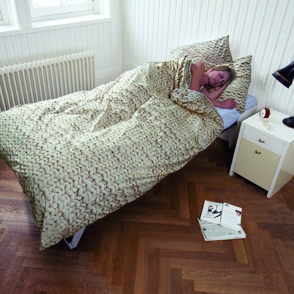 Béžové obliečky Snurk Twirre, 140 x 200 cm-image-1