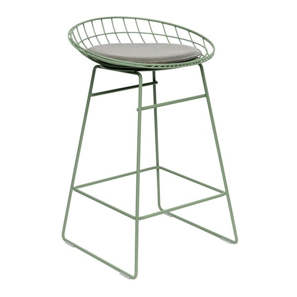 Zelená drôtená stolička s podsedákom Pastoe, 64 cm