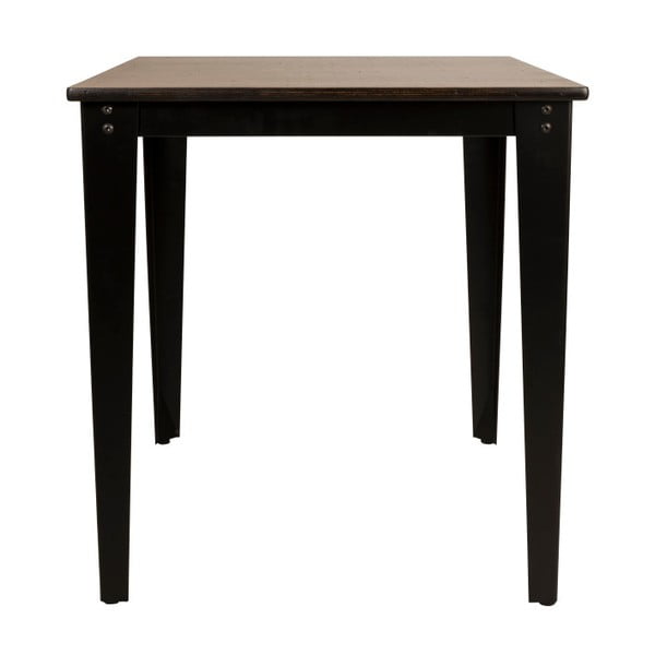 Drevený stôl s čiernymi nohami Dutchbone Scuola, 70 x 70 cm