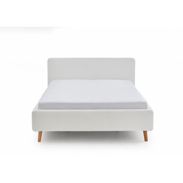 Biela čalúnená dvojlôžková posteľ bez roštu 140x200 cm Mattis – Meise Möbel-image-3
