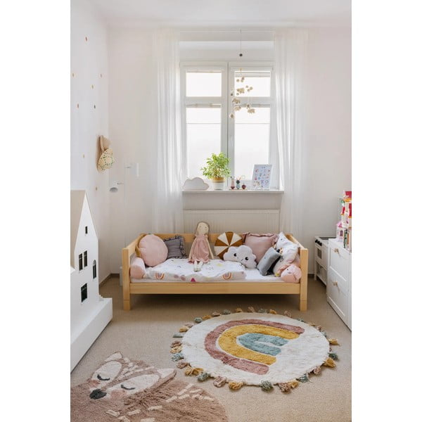 Detský ručne vyrobený koberec Nattiot Rainbow, ø 110 cm-image-1
