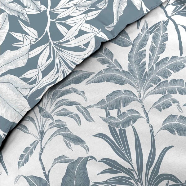 Biele/modré bavlnené obliečky na dvojlôžko/predĺžené 240x220 cm Hera – douceur d'intérieur-image-2