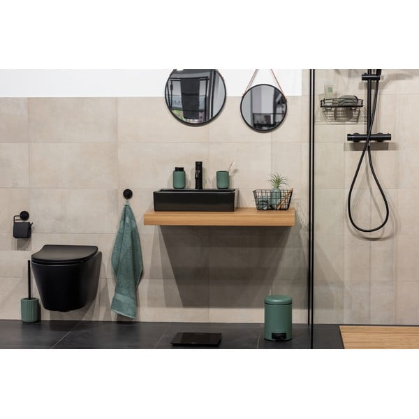 Zelený keramický pohárik na kefky Wenko Belluno-image-4