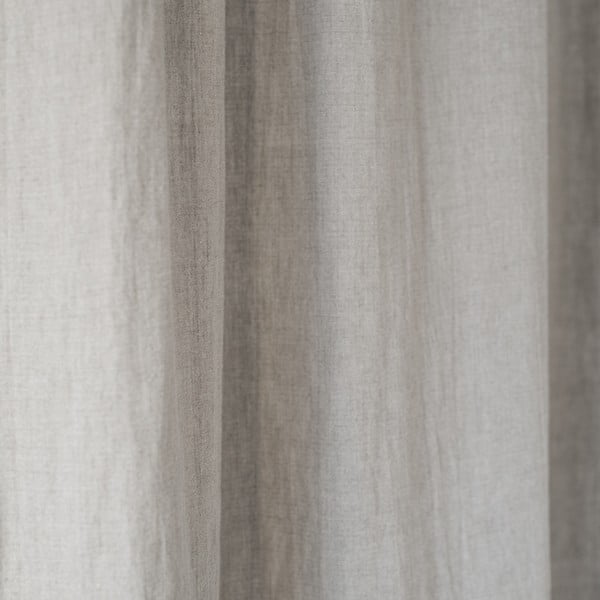 Béžový ľanový záves s tunelom Linen Tales Night Time, 250 x 140 cm-image-2