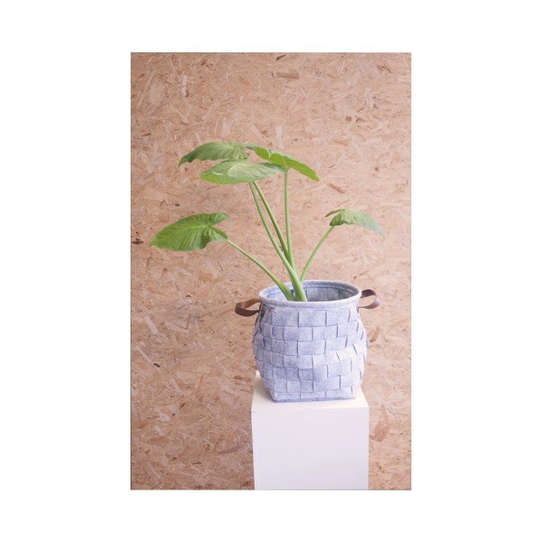 Sivý úložný koš s koženými úchytmi PT LIVING Storage, ⌀ 34 cm-image-2