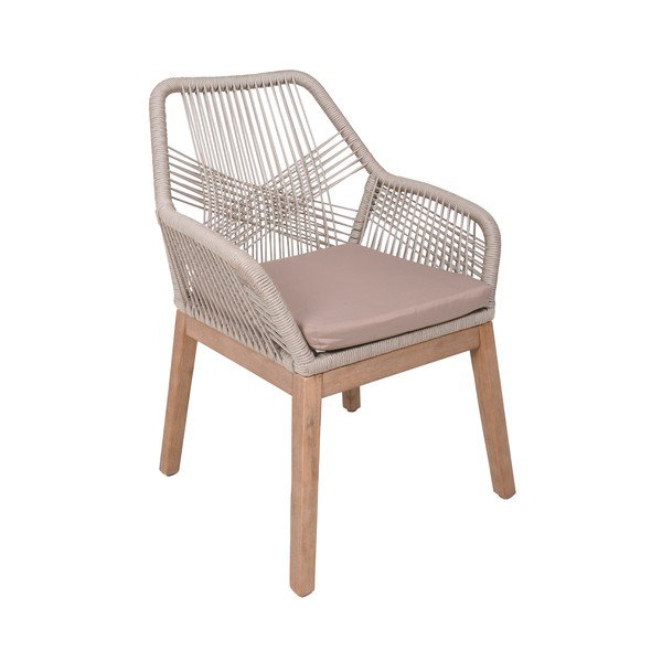 Béžová drevená záhradná stolička Pomona – Garden Pleasure