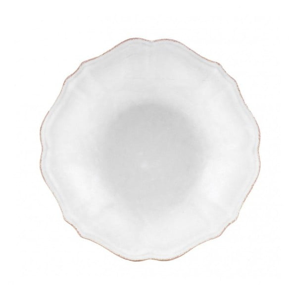 Biely polievkový tanier z kameniny Casafina Impressions, ⌀ 24 cm