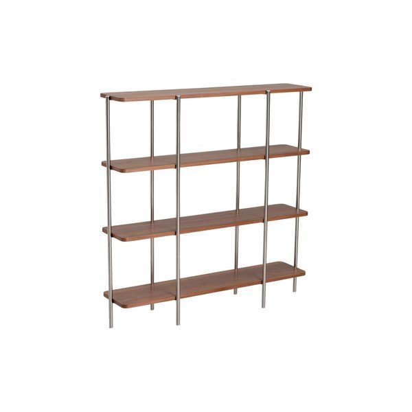 Regál v dekore orecha v tmavo prírodnej farbe 120x120x30 cm Lyllo – Ellos Home