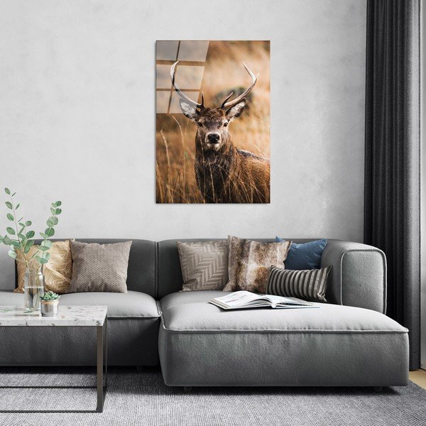 Sklenený obraz 70x100 cm Deer - Wallity-image-3