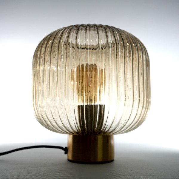 Hnedá stolová lampa SULION Garbo, výška 23,5 cm-image-2