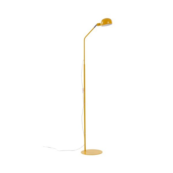 Žltá kovová stojacia lampa s ohýbateľnou konštrukciou (výška  146 cm) Lincon – Jotex