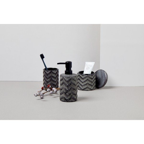 Tmavosivý ručne maľovaný téglik na kefky Wenko Mantua-image-4