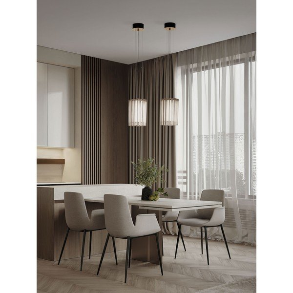Oceľové LED závesné svietidlo so stmievačom v mosadznej farbe ø 22 cm Nol – Nova Luce-image-1