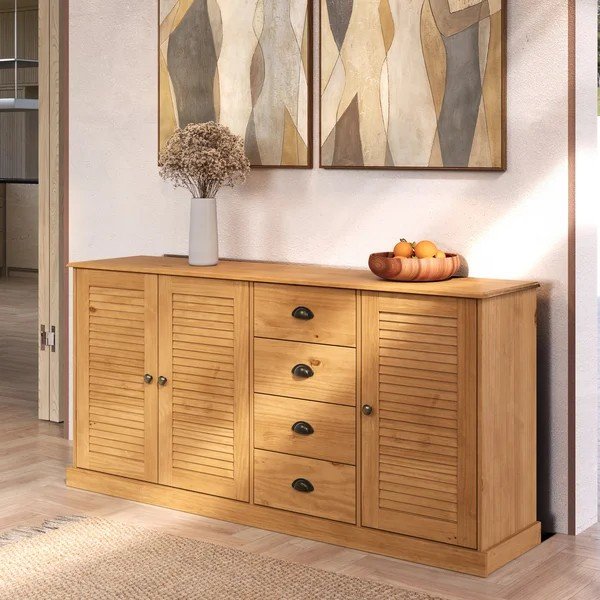 Komoda z borovicového dreva v svetlo prírodnej farbe 166x80x38 cm Edith – Støraa-image-1