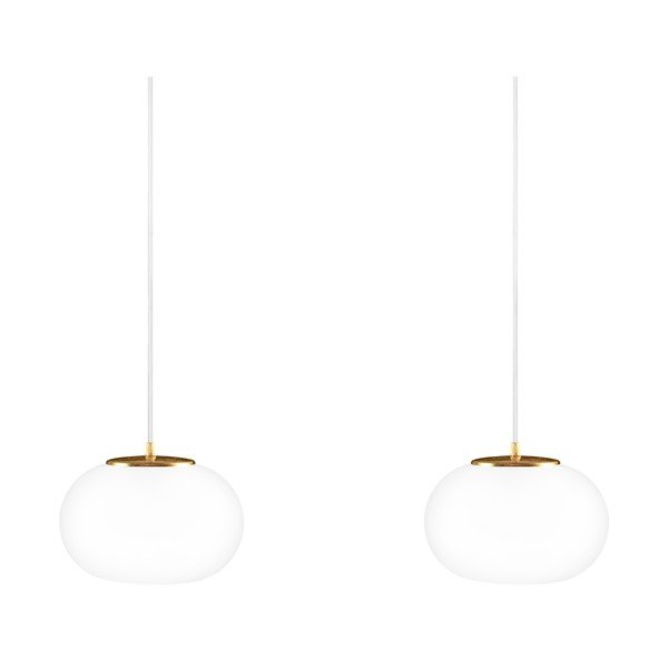 Dvojité svietidlo Dosei Elementary, opal matte/gold/white/gold-image-2