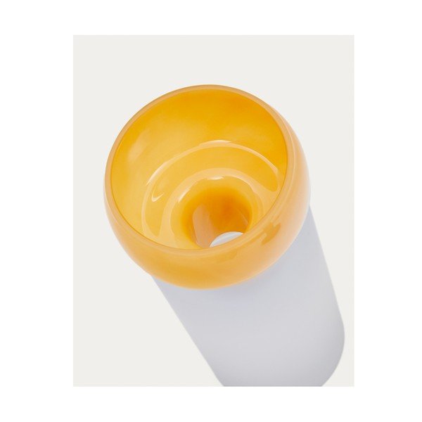 Žltá sklenená váza (výška  30,5 cm) Kelse – Kave Home-image-2