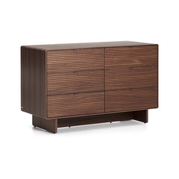 Komoda v dekore orecha v tmavo prírodnej farbe 120x75x50 cm Norlen – Kave Home