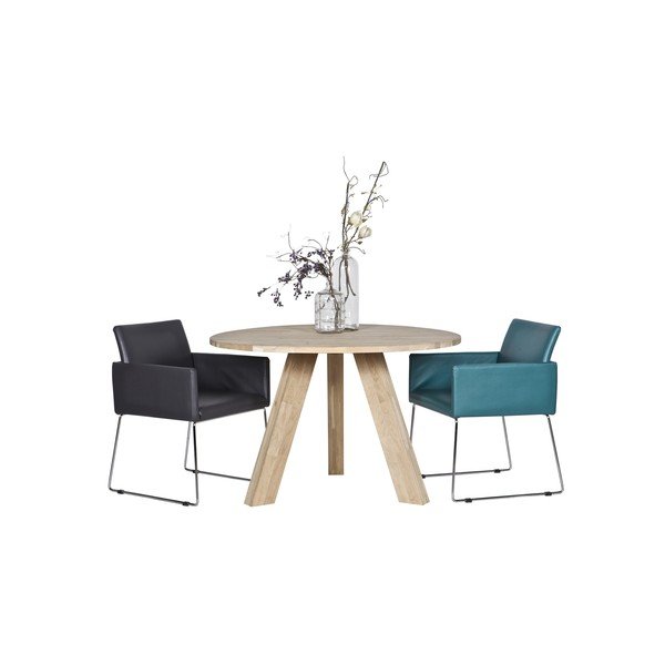 Jedálenský stôl z dubového dreva WOOOD Rhonda, Ø 129 cm-image-3