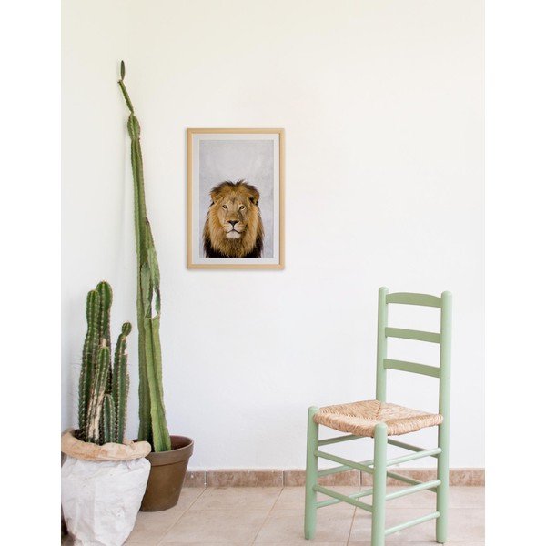 Nástenný obraz v ráme Surdic Lion, 30 x 40 cm-image-1