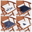 Sedáky v súprave 4 ks s vianočným motívom 40x40 cm Blue Christmas – Mila Home