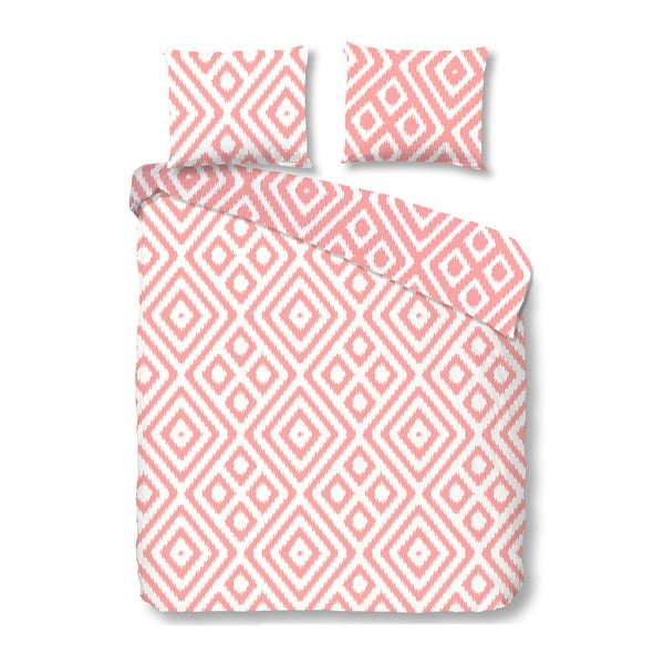 Ružové obliečky na dvojlôžko z bavlny Good Morning Frits, 240 × 200 cm