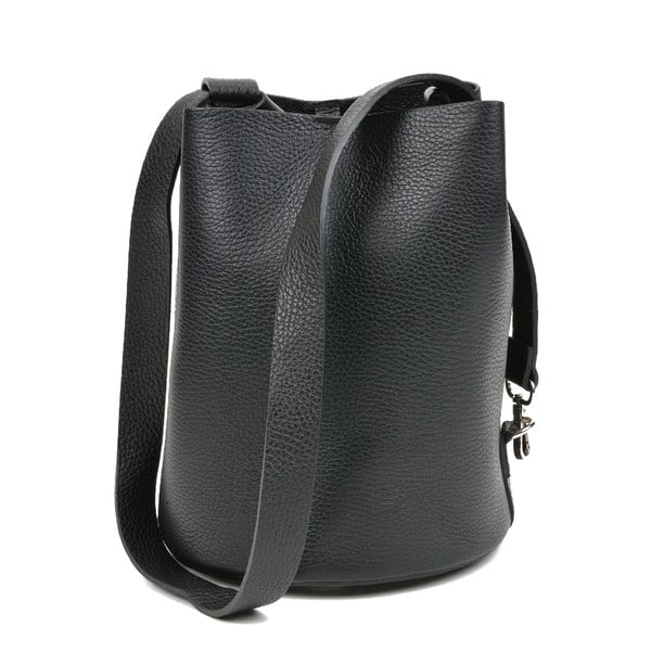 Čierna kožená kabelka Mangotti Bags Monica