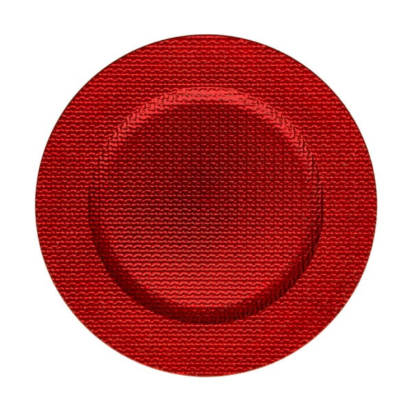 Červený tanier Brandani Intreccio, ⌀ 33 cm