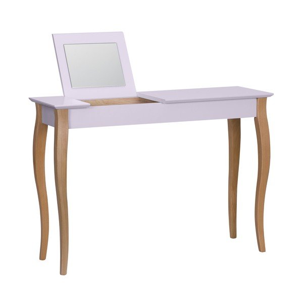 Ružový toaletný stolík so zrkadlom Ragaba Dressing Table, dĺžka 105 cm