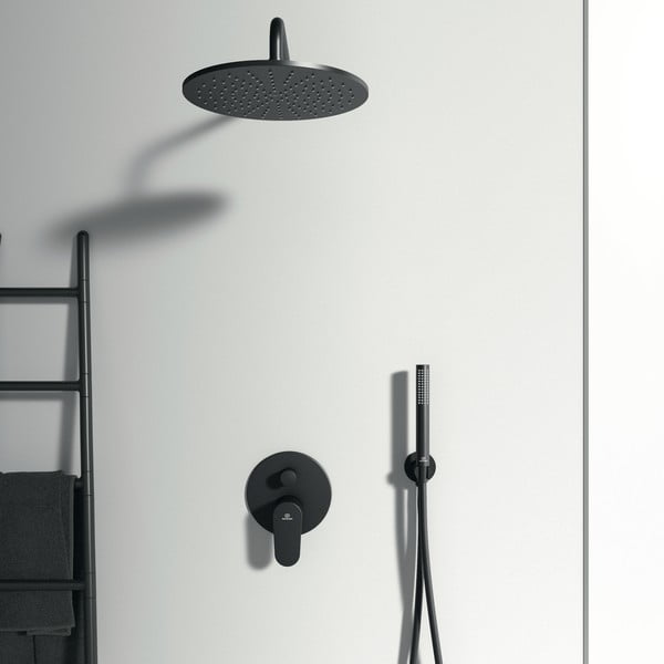 Matne čierna vaňová podomietková batéria Silk Black – Ideal Standard-image-2