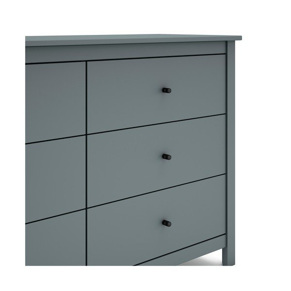 Komoda sivozelená z borovicového dreva 130x80x45 cm Misti – Marckeric-image-4