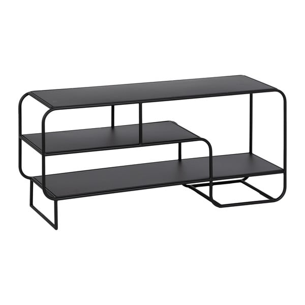 Čierny kovový TV stolík 110x50 cm Sleco – Ixia