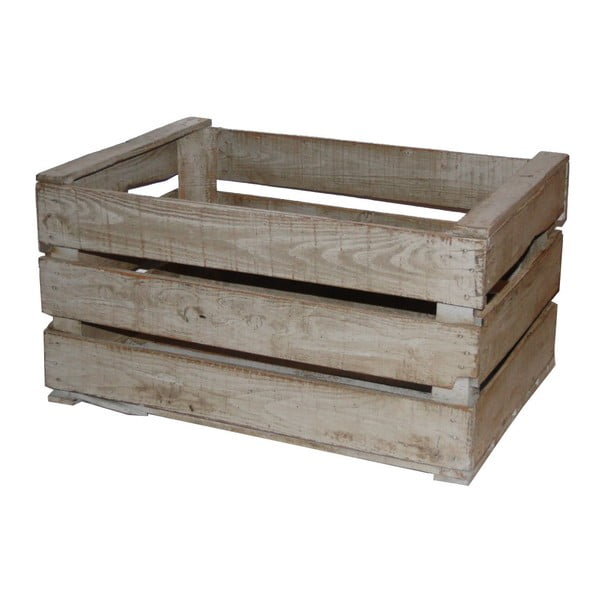 Sivý drevený box Antic Line Wooden