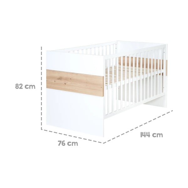 Postieľka v bielo-prírodnej farbe 70x140 cm Lion – Roba-image-2