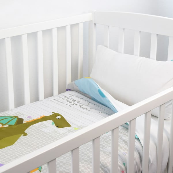 Detský pléd a obliečka na vankúš Baleno Dragon, 120 × 180 cm-image-1