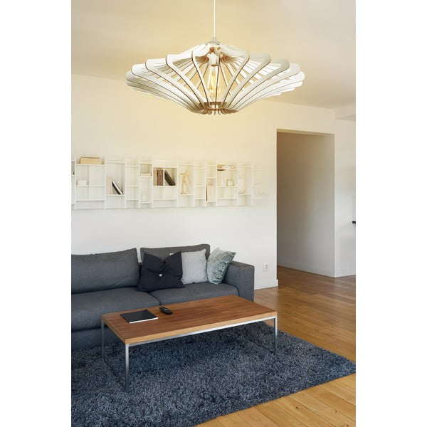 Biele závesné svietidlo ø 47 cm – Opviq lights-image-2