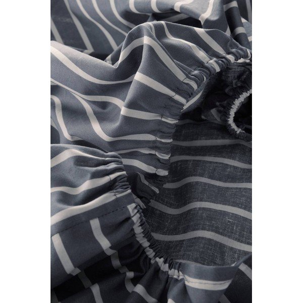 Biela/modrá napínacia plachta z bio bavlny 180x200 cm Sima – Jotex