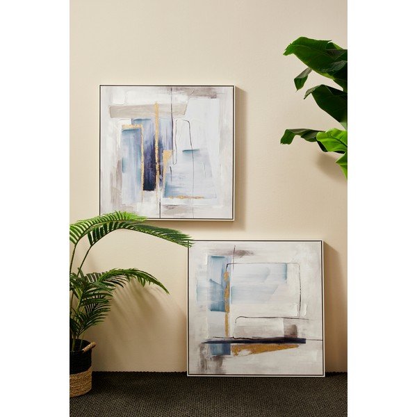 Ručne maľovaný obraz s rámom/na plátne 88x88 cm Crown – Bizzotto-image-1