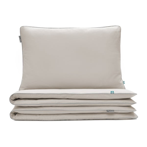Béžové bavlnené posteľné obliečky Mumla, 160 × 200 cm