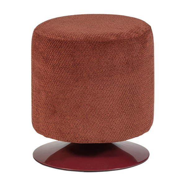 Červený taburet z textílie buklé Islen – WOOOD