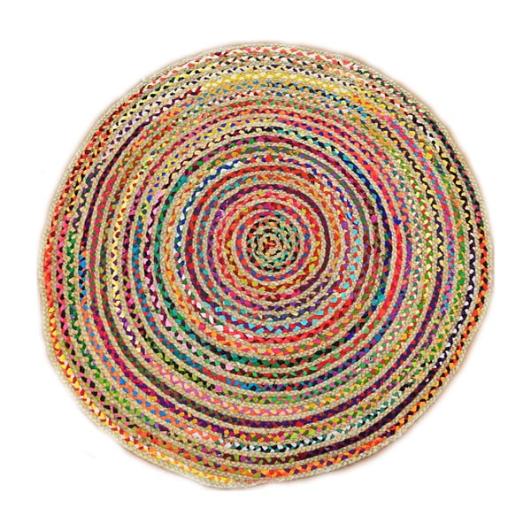 Ručne tkaný jutový koberec Bakero Roberta, Silly ø 120 cm