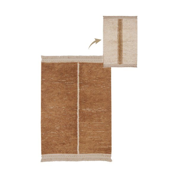 Bavlnený koberec v béžovo-tehlovej farbe 140x200 cm Duetto Toffee – Lorena Canals