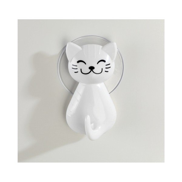 Biely nástenný háčik Wenko Cat-image-2