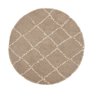 Svetlohnedý koberec Mint Rugs Hash, ⌀ 120 cm