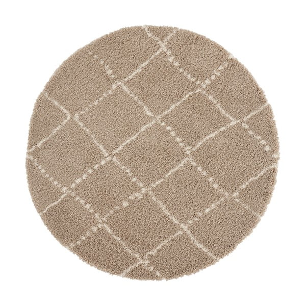 Svetlohnedý koberec Mint Rugs Hash, ⌀ 160 cm